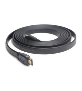 Gembird plat cablu HDMI mascul-mascul, 1 m, culoare neagră (CC-HDMI4F-1M)
