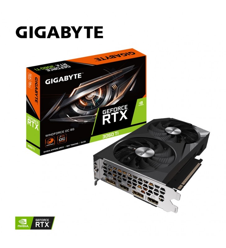 Gigabyte GeForce RTX 3060 Ti WINDFORCE OC 8G NVIDIA 8 Giga Bites GDDR6