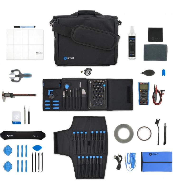Set de instrumente iFixit Repair Business Toolkit 134 piese (negru/albastru, pentru reparații electronice)