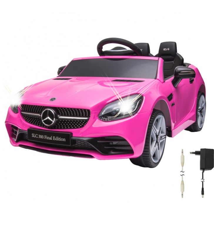 Jamara Ride-on Mercedes-Benz SLC, vehicul pentru copii (roz, 12V)