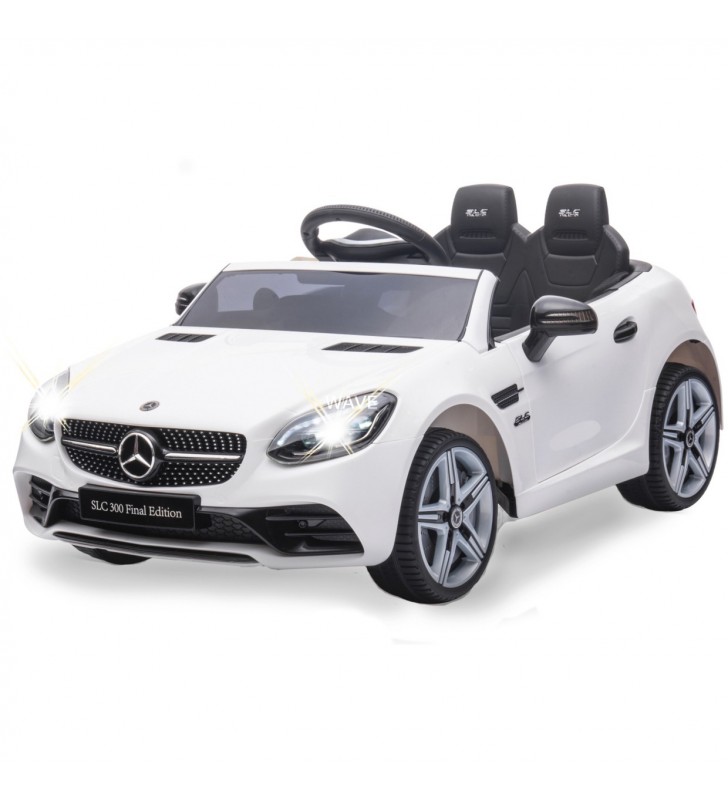 Jamara Ride-on Mercedes-Benz SLC, vehicul pentru copii (alb, 12V)