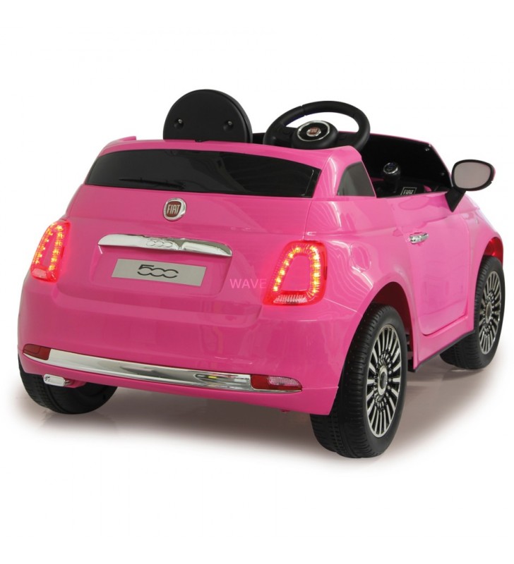 Jamara Ride-on Fiat 500, vehicul pentru copii (roz, 12V)