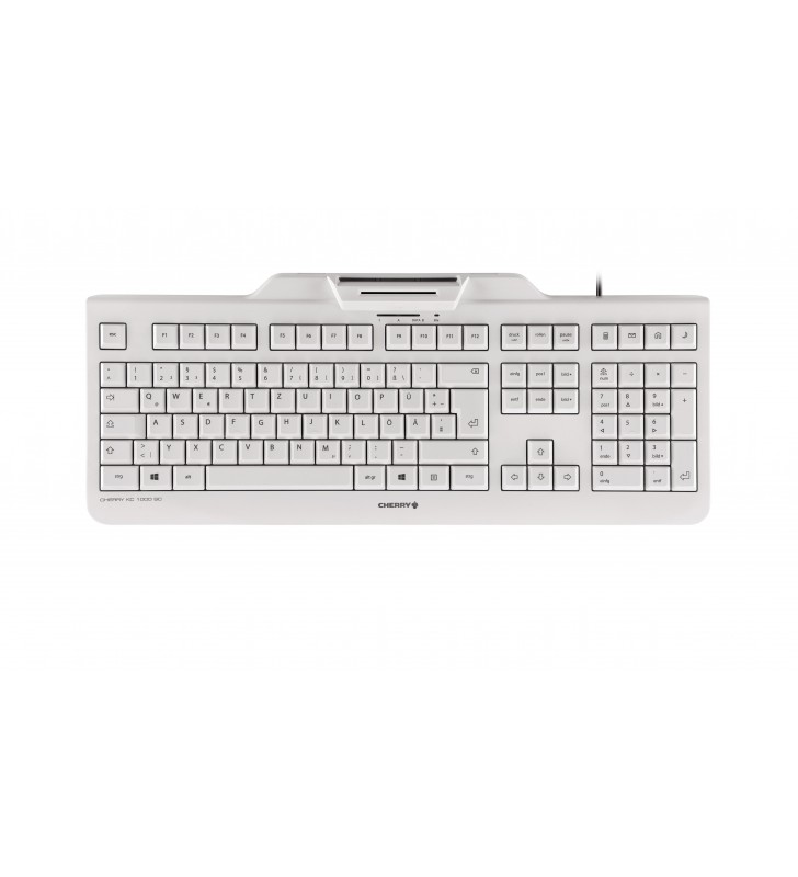 CHERRY KC 1000 SC tastaturi USB QWERTZ Germană Gri