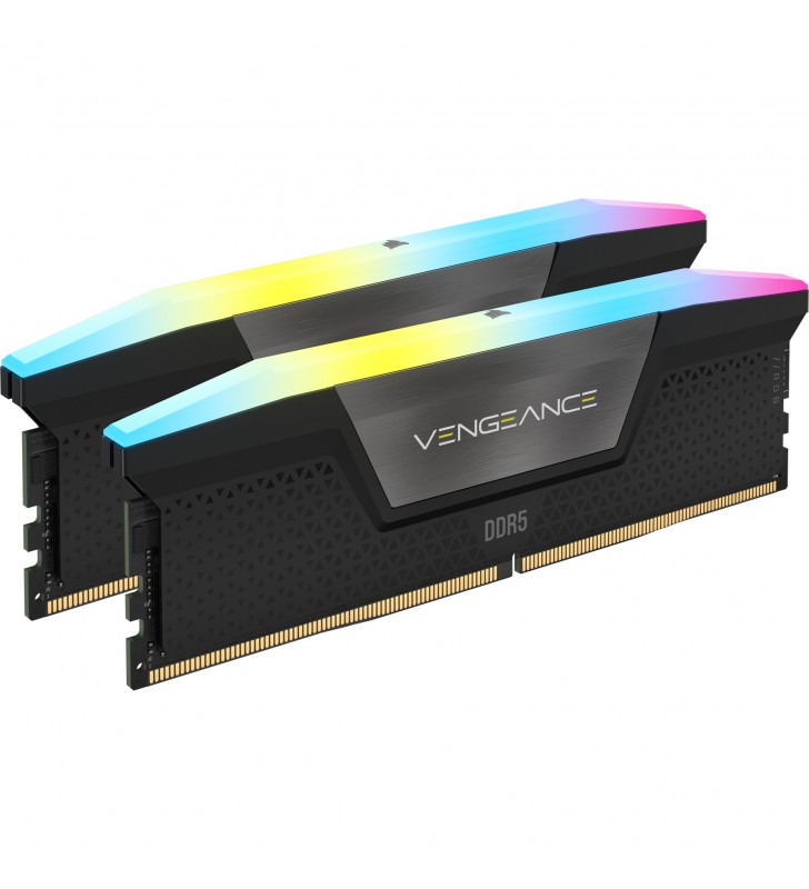 Kit Corsair DIMM 64GB DDR5-6000, memorie (negru, CMH64GX5M2B6000Z40, Vengeance RGB, EXPO)