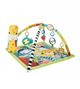 Fisher-Price 3-In-1 Baby & Toddler Gym, Baby Play Mat & Sensory Toys For Tummy Time, Rainforest Multicolor Salteluță de joacă