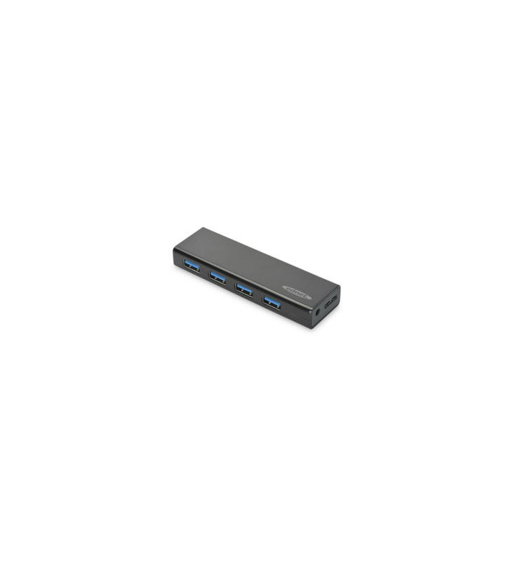 EDNET Hub 4-port USB 3.0 SuperSpeed, Power Supply, Black