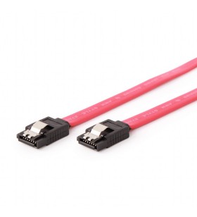 Cablu Gembird, SATA-III - SATA-III, 0.1m, Red, Bulk