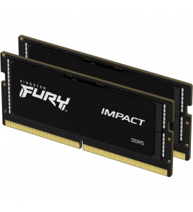 Kit de memorie Kingston FURY SO-DIMM 64GB DDR5-5600 (negru, KF556S40IBK2-64, Impact, XMP)