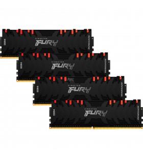 Kit de memorie Kingston FURY DIMM 128GB DDR4-3600 Quad (negru, KF436C18RBAK4/128, Renegade RGB, XMP)