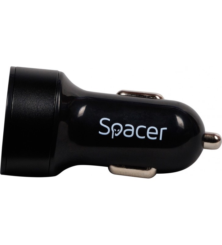 ALIMENTATOR auto SPACER, 2 x USB, pt. bricheta auto, black, "SPCC-02"261891