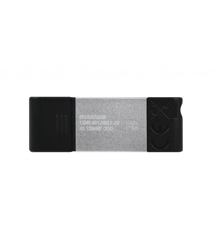 Kingston Technology DataTraveler 80 memorii flash USB 256 Giga Bites USB tip-C 3.2 Gen 1 (3.1 Gen 1) Negru, Argint