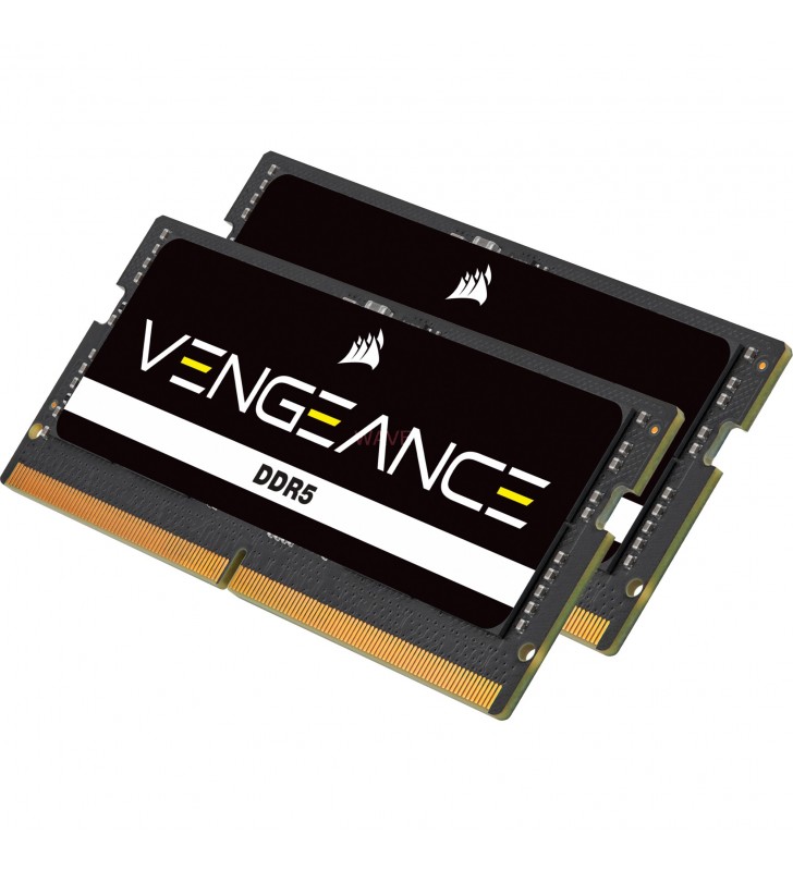 Kit de memorie Corsair SODIMM 64GB DDR5-4800 (negru, CMSX64GX5M2A4800C40, Vengeance)