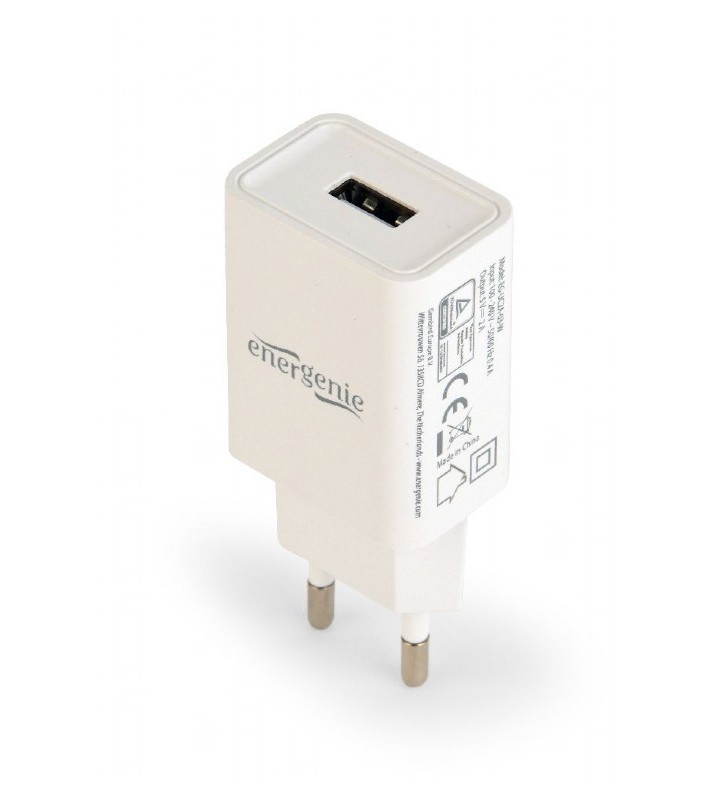 ALIMENTATOR retea 220V GEMBIRD, universal, 1 x USB, 2.1A, alb, "EG-UC2A-03-W"