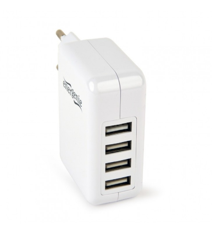 ALIMENTATOR retea 220V GEMBIRD, universal, 4 x USB, maxim 3.1A, alb, "EG-U4AC-02"