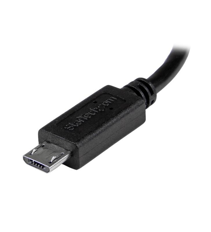 StarTech.com UMUSBOTG8IN cabluri USB 0,2 m Mini-USB B Micro-USB B Negru