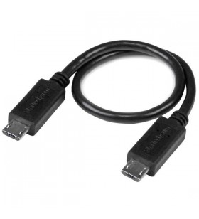 StarTech.com UUUSBOTG8IN cabluri USB 0,203 m Micro-USB B Negru