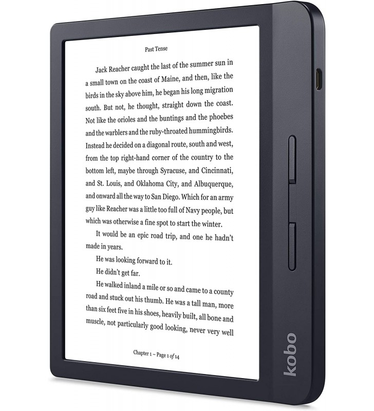 Kobo Libra H2O Black Digital eBook Reader with Touchscreen