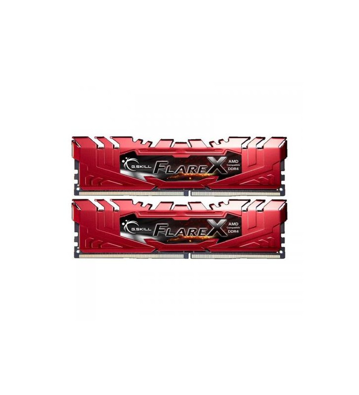 Kit Memorie G.Skill Flare X Red (for AMD) 32GB, DDR4-2400MHz, CL15, Dual Channel