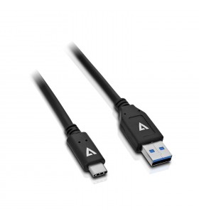 V7 V7U2C-1M-BLK-1E cabluri USB 2.0 USB A USB C Negru