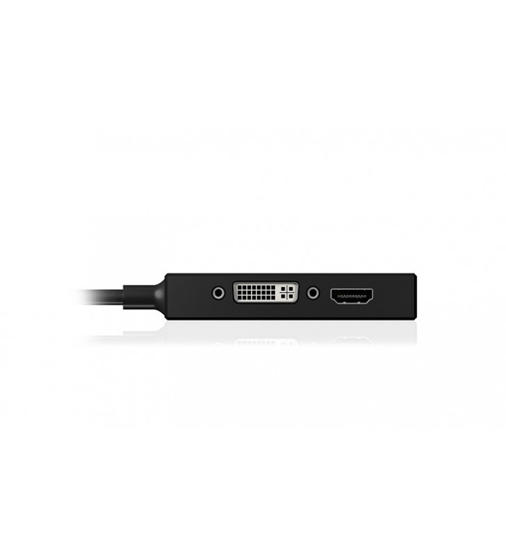 ICY BOX IB-AC1031 DisplayPort DVI-D + VGA (D-Sub) + HDMI Negru