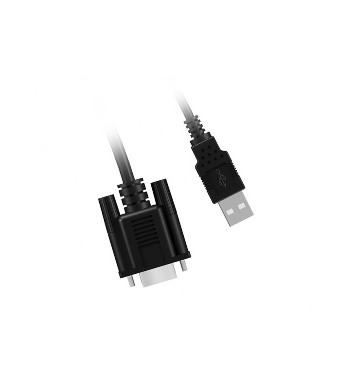 ICY BOX IB-AC512 0,235 m HDMI Tip A (Standard) VGA (D-Sub) + USB Negru