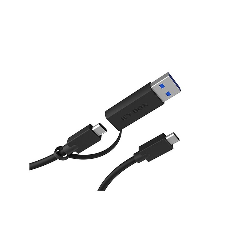 ICY BOX IB-CB031 cabluri USB 1 m USB 3.2 Gen 2 (3.1 Gen 2) USB A/USB C USB C Negru