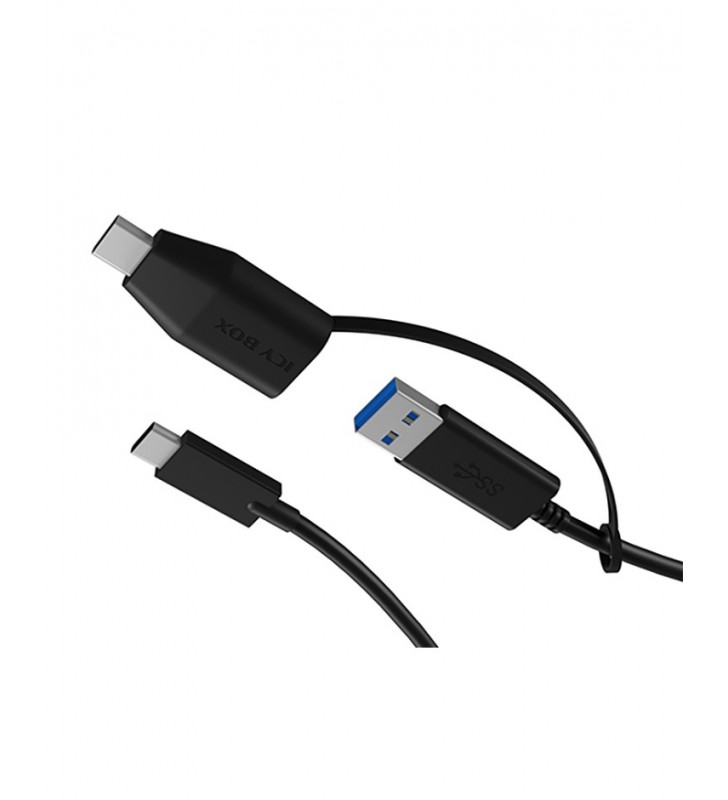 ICY BOX IB-CB034 cabluri USB 1 m USB 3.2 Gen 2 (3.1 Gen 2) USB C USB A Negru