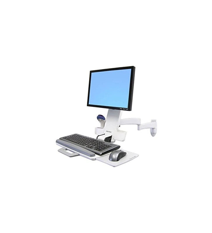 200 SERIES COMBO ARM (WHITE)/LCD TO 24IN MAX 8.2KG
