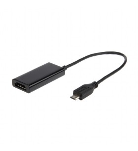 CABLU video GEMBIRD, adaptor Micro-USB (T) la HDMI (M), 16cm, rezolutie maxima Full HD (1920 x 1080) la 60Hz, conecteaza smartph