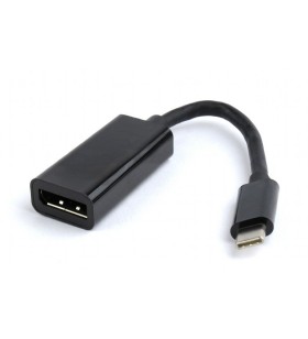CABLU video GEMBIRD, adaptor USB 3.1 Type-C (T) la DisplayPort (M), 15cm, rezolutie maxima 4K UHD (3840 x 2160) la 60 Hz, negru,