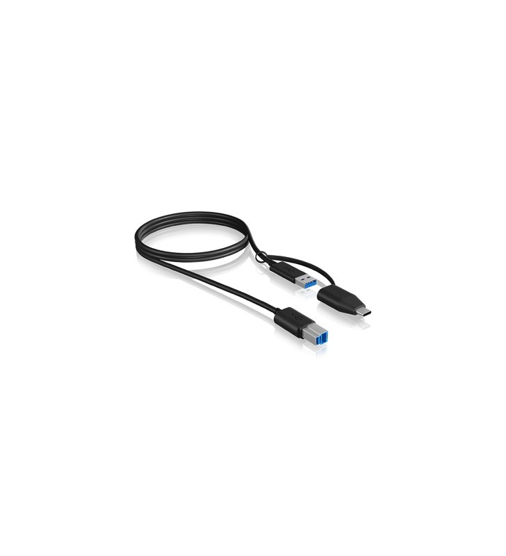 ICY BOX IB-CB032 cabluri USB 1 m USB 3.2 Gen 1 (3.1 Gen 1) USB B USB A Negru