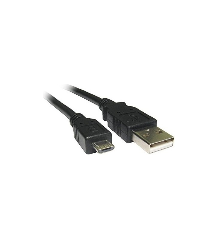 CABLU USB2.0 la Micro-USB  SPACER  1m, (AM/BM), black, Fast Charge, "SPDC-mUSB"