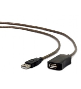 Active USB extension cable, 5 m, black UAE-01-5M