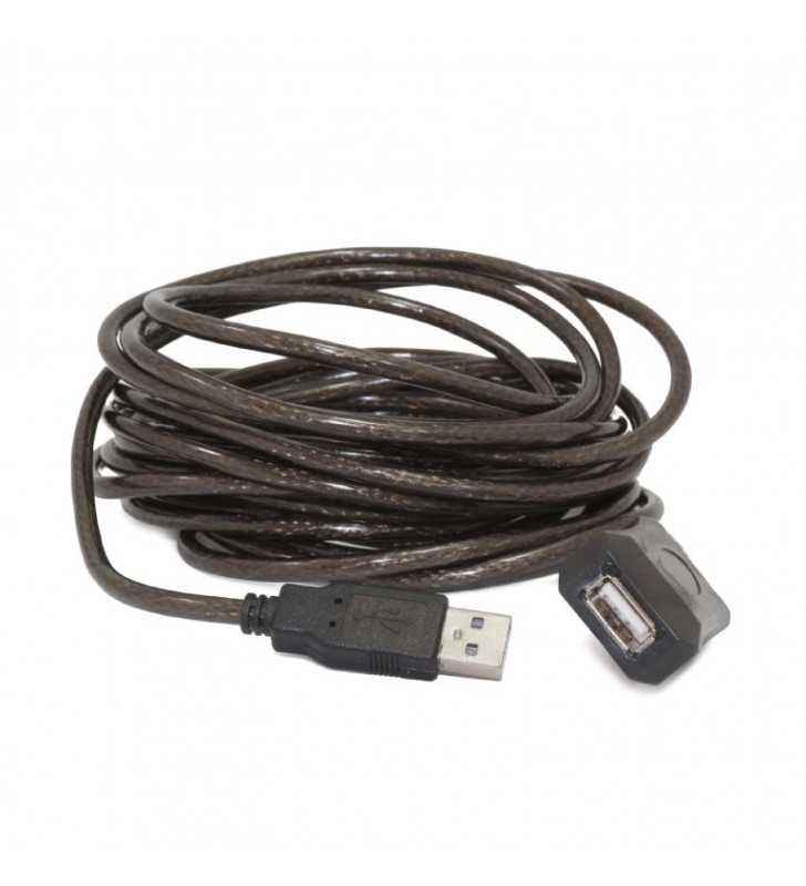 Active USB extension cable, 5 m, black UAE-01-5M