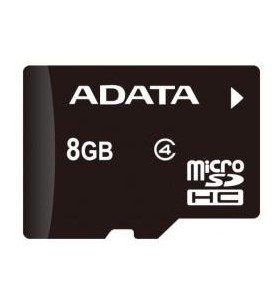 ADATA AUSDH8GCL4-RA1 Card memorie Adata microSDHC 8GB CL4 + adaptor