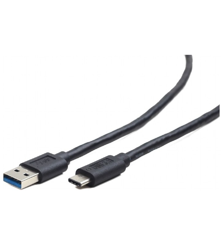 CABLU USB3.0 la USB3.1 (Type-C)  GEMBIRD  1m,  (AM/CM), black, "CCP-USB3-AMCM-1M"
