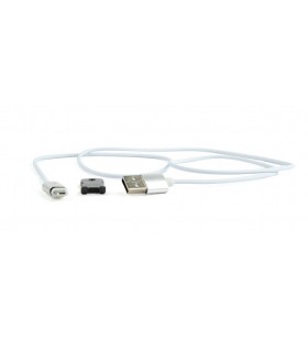 Magnetic Micro USB cable, silver, 1 m "CC-USB2-AMmUMM-1M"