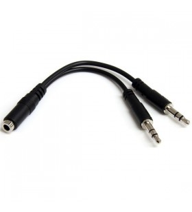 StarTech.com MUYHSFMM cablu audio 0,13 m 3.5mm 2 x 3.5mm Negru