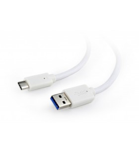 USB 3.0 AM to Type-C cable (AM/CM), 0.1 m, white "CCP-USB3-AMCM-W-0.1M"