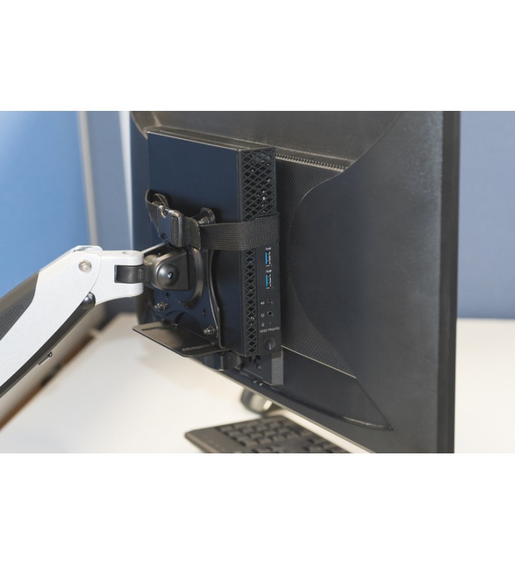 Multifunction Mini Desk PC Holder for table clamp or between VESA mount, VESA 75x75, 100x100