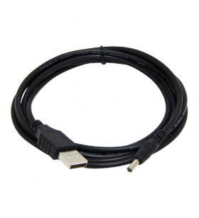 USB AM to 3.5 mm power plug cable, 1.8 m, black color "CC-USB-AMP35-6"