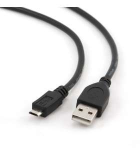 Cablu USB la micro-USB, 3m, black, Gembird "CCP-mUSB2-AMBM-10"