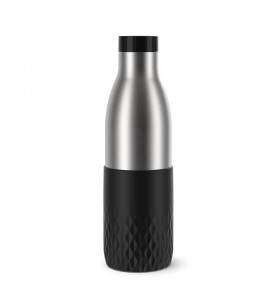 EMSA Bludrop Sleeve N3111100 sticle pentru băuturi Utilizare zilnică 700 ml Din oţel inoxidabil Negru, Din oţel inoxidabil