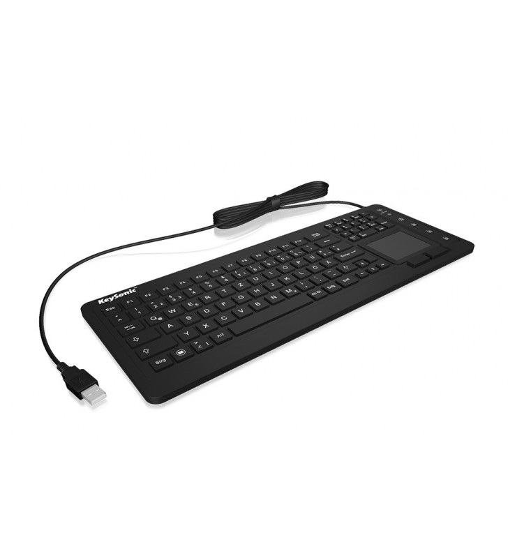 KeySonic KSK-6231INEL tastaturi USB QWERTZ Germană Negru