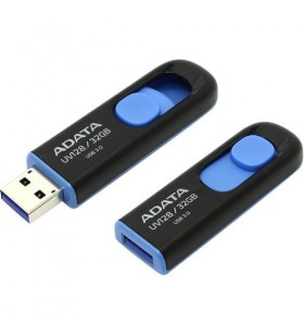 ADATA AUV128-32G-RBE Unitate flash Adata UV128 32GB USB3, fara capac, retractabil, negru si albastru