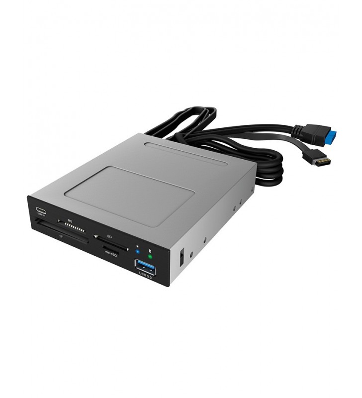 ICY BOX IB-865a cititoare de carduri USB 3.2 Gen 1 (3.1 Gen 1) Intern Negru