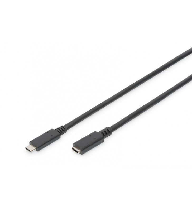 DIGITUS AK-300210-007-S Cable USB 3.1 Gen.2 SuperSpeed+ 10Gbps Type USB C/C M/F black 1m