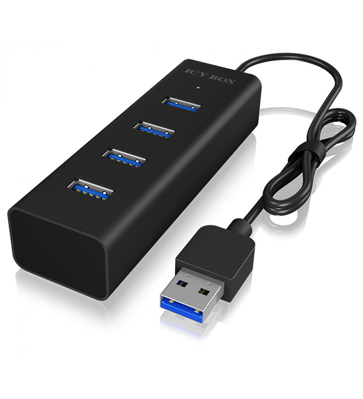 ICYBOX IB-HUB1409-U3 IcyBox 4x Port USB 3.0 Hub, Black