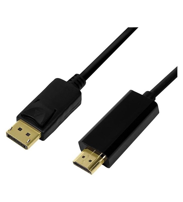 LOGILINK CV0126 LOGILINK - DisplayPort cable, DP 1.2 to HDMI 1.4, black, 1m