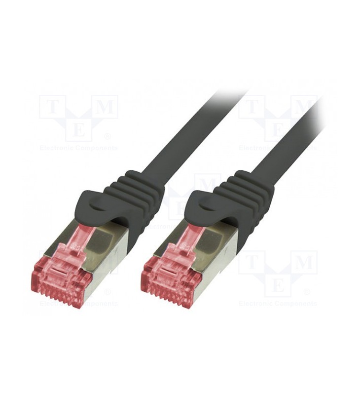 LOGILINK CQ2023S LOGILINK - Patchcord Cablu Cat.6 S/FTP PIMF PrimeLine 0,5m, negru